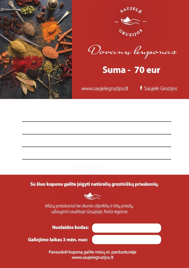 e-Gift vouchers (from 15 Eur and more)